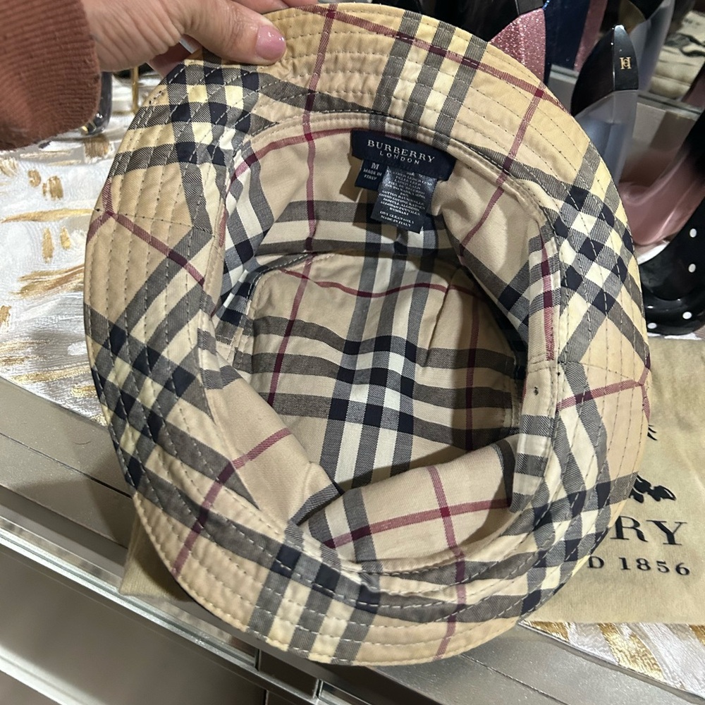 Burberry Black Leather Hat With Horn Accent View 6